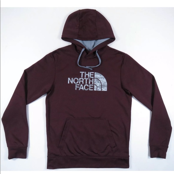 the north face burgundy hoodie